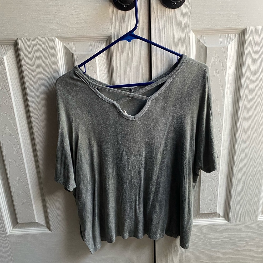 green cross back shirt